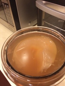 Pellicle floating in tea
