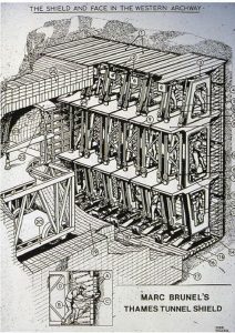 Tunneling shield invented by Marc Brunel