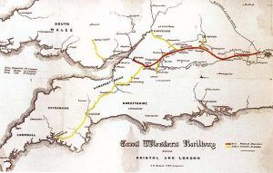 A Map of the Great Western Railway Connecting Bristol and London